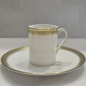 Gorgeous Demitasse Cup & Saucer - "Clarendon" by Royal Doulton.